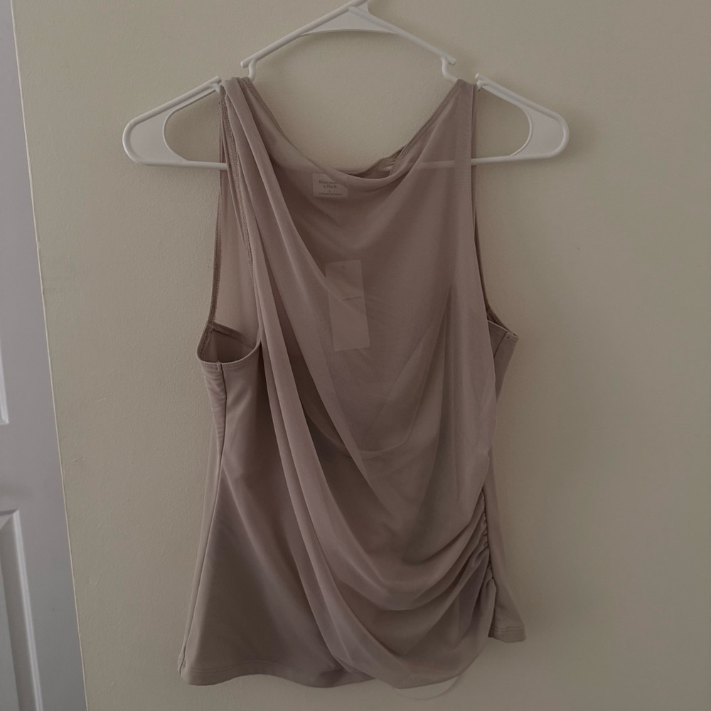 NWT Abercrombie & Fitch Taupe Drape Tank Top